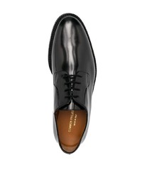 schwarze Leder Derby Schuhe von Common Projects