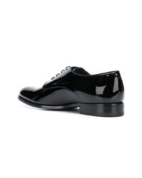 schwarze Leder Derby Schuhe von Giorgio Armani