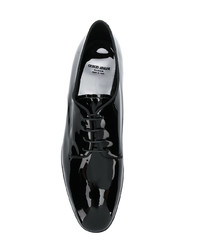 schwarze Leder Derby Schuhe von Giorgio Armani