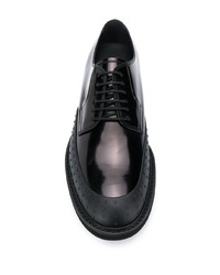 schwarze Leder Derby Schuhe von Tod's