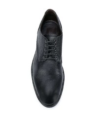 schwarze Leder Derby Schuhe von Ermenegildo Zegna
