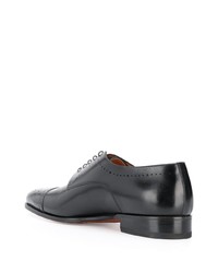 schwarze Leder Derby Schuhe von Santoni