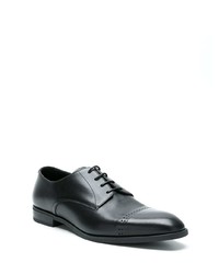 schwarze Leder Derby Schuhe von Emporio Armani