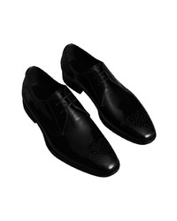 schwarze Leder Derby Schuhe von Burberry