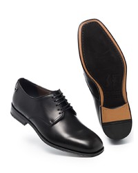 schwarze Leder Derby Schuhe von Salvatore Ferragamo