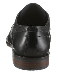 schwarze Leder Derby Schuhe von PETROLIO