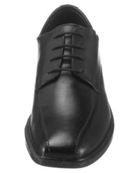 schwarze Leder Derby Schuhe von PETROLIO