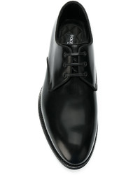 schwarze Leder Derby Schuhe von Dolce & Gabbana