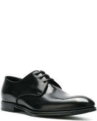 schwarze Leder Derby Schuhe von Dolce & Gabbana