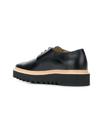 schwarze Leder Derby Schuhe von Stella McCartney