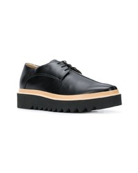 schwarze Leder Derby Schuhe von Stella McCartney