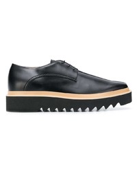 schwarze Leder Derby Schuhe von Stella McCartney