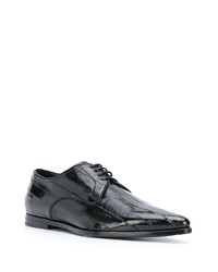 schwarze Leder Derby Schuhe von Dolce & Gabbana