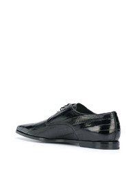 schwarze Leder Derby Schuhe von Dolce & Gabbana