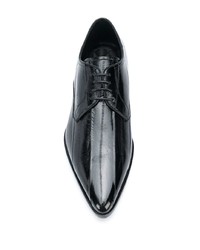 schwarze Leder Derby Schuhe von Dolce & Gabbana