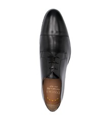 schwarze Leder Derby Schuhe von Doucal's