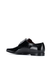 schwarze Leder Derby Schuhe von Dolce & Gabbana