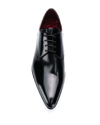 schwarze Leder Derby Schuhe von Dolce & Gabbana