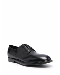 schwarze Leder Derby Schuhe von Silvano Sassetti