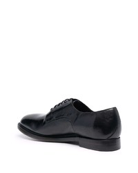 schwarze Leder Derby Schuhe von Silvano Sassetti