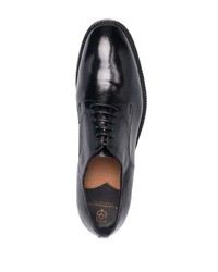 schwarze Leder Derby Schuhe von Silvano Sassetti