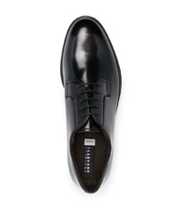 schwarze Leder Derby Schuhe von Fratelli Rossetti