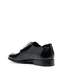 schwarze Leder Derby Schuhe von D4.0