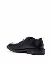 schwarze Leder Derby Schuhe von Moma