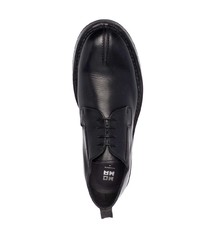 schwarze Leder Derby Schuhe von Moma