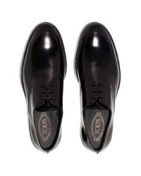 schwarze Leder Derby Schuhe von Tod's