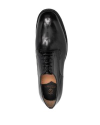 schwarze Leder Derby Schuhe von Silvano Sassetti