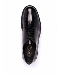 schwarze Leder Derby Schuhe von Tod's