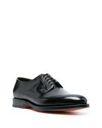 schwarze Leder Derby Schuhe von Santoni