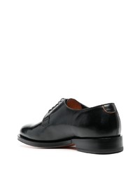 schwarze Leder Derby Schuhe von Santoni