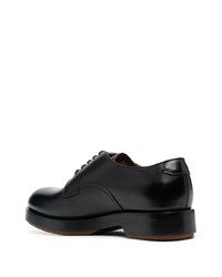 schwarze Leder Derby Schuhe von Zegna