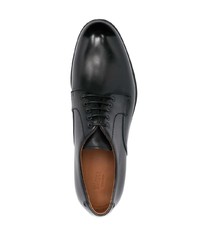 schwarze Leder Derby Schuhe von Zegna