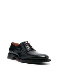 schwarze Leder Derby Schuhe von Santoni