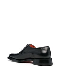 schwarze Leder Derby Schuhe von Santoni