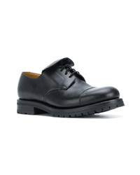 schwarze Leder Derby Schuhe von Holland & Holland