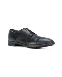 schwarze Leder Derby Schuhe von Officine Creative