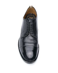 schwarze Leder Derby Schuhe von Officine Creative