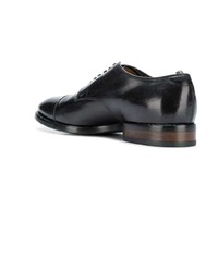 schwarze Leder Derby Schuhe von Officine Creative