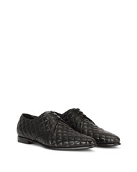 schwarze Leder Derby Schuhe von Dolce & Gabbana