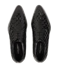 schwarze Leder Derby Schuhe von Dolce & Gabbana