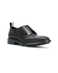 schwarze Leder Derby Schuhe von Emporio Armani