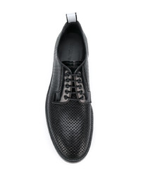 schwarze Leder Derby Schuhe von Emporio Armani