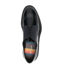 schwarze Leder Derby Schuhe von Paul Smith