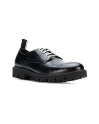 schwarze Leder Derby Schuhe von Low Brand