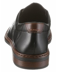 schwarze Leder Derby Schuhe von Rieker