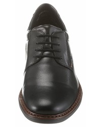 schwarze Leder Derby Schuhe von Rieker